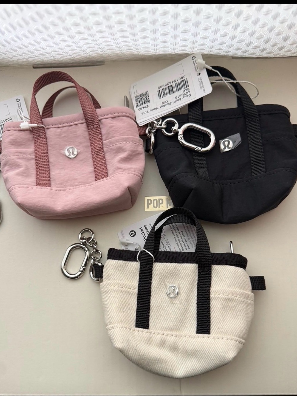 lululemon keychain bundle of 3